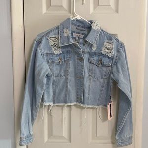 COPY - Denim Blvd LA Womens Denim Jacket  Crop Blue Western